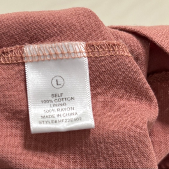 Midi Dress Size Large Sweetheart Neckline, Vented Skirt 100% Cotton SKU 9 - Picture 9 of 11